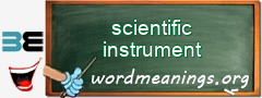 WordMeaning blackboard for scientific instrument